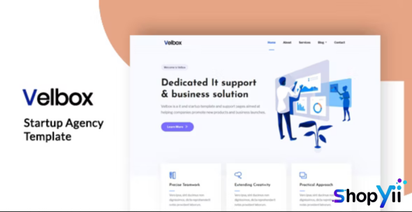 Velbox v1.0 - Startup & Sass Template