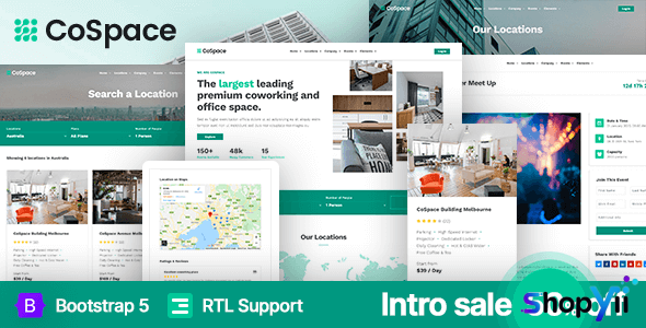 CoSpace v1.0 - Coworking Company & Events HTML Template + RTL