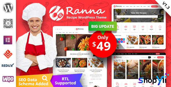 Ranna v1.4.1 - Food & Recipe WordPress Theme