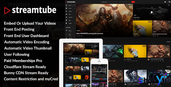 StreamTube v1.0.4 - Video WordPress Theme
