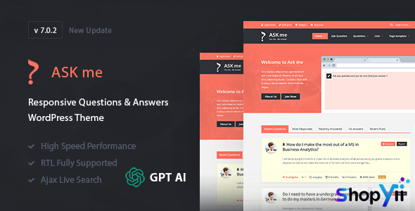 Ask Me v6.6 - Responsive Questions & Answers WordPress