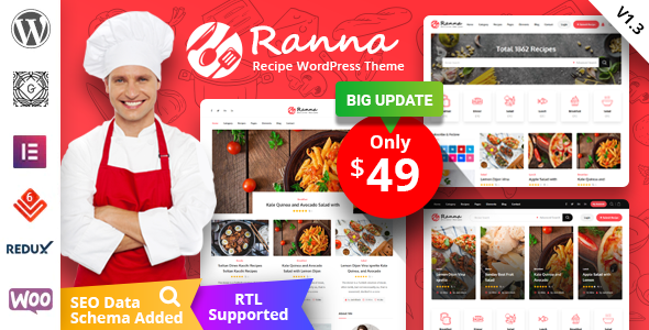 Ranna v1.2.2 - Food & Recipe WordPress Theme
