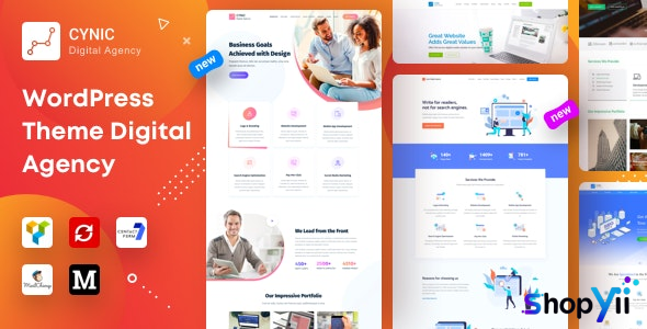 Cynic v1.16.1 - Digital Agency WordPress Theme