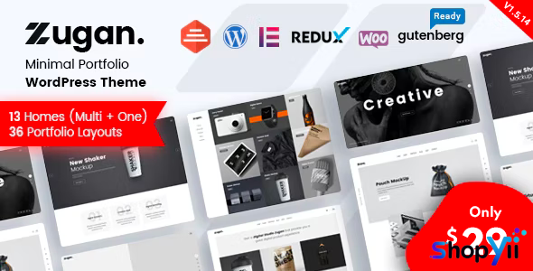 Zugan v1.5.14 - Minimal Portfolio WordPress Theme