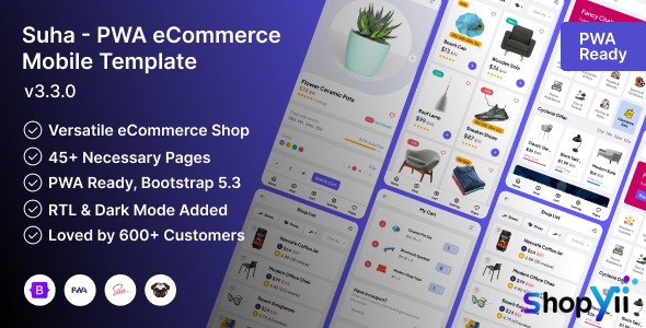Suha v2.6.0 - Multipurpose Ecommerce Mobile HTML Template