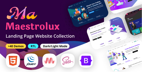 Maestrolux v1.2.1 - HTML Landing Page Collection