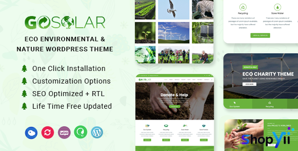 GoSolar v1.2.9 - Eco Environmental & Nature WordPress Theme