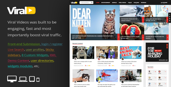 ViralVideo v2.4 - Responsive Magazine WordPress Theme