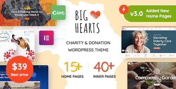 BigHearts v1.0.13 - Charity & Donation WordPress Theme