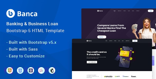 Banca v1.0 - Banking & Business Loan Bootstrap-5 HTML Website Template