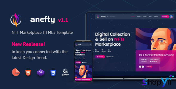 Anefty v1.0 - NFT Marketplace HTML5 Template