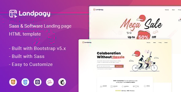 Landpagy v1.0 - Multipurpose Landing page HTML template