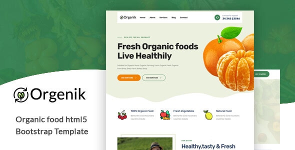 Orgenik v1.0 - Organic Food HTML5 Template