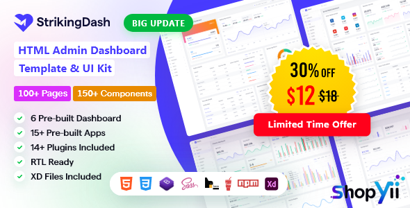 StrikingDash v2.1.7 - HTML Admin Dashboard Template