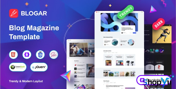 Blogar v1.3.0 - Blog Magazine Template