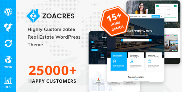 Zoacres v1.1.0 - Real Estate WordPress Theme