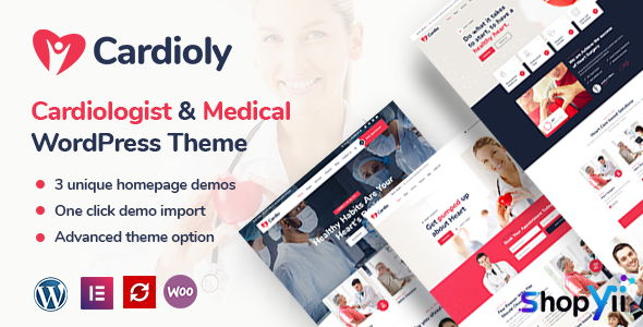 Cardioly v2.7- Cardiologist and Medical WordPress theme