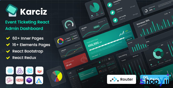 Karciz - React Redux Ticketing Admin Dashboard
