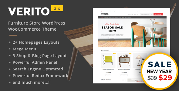 Verito v5.4 - Furniture Store WooCommerce WordPress Theme