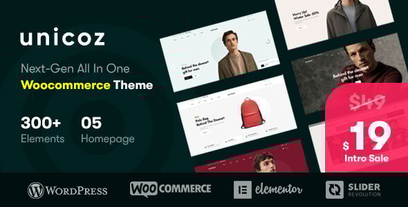 Unicoz v1.0.1 - Elementor WooCommerce Theme