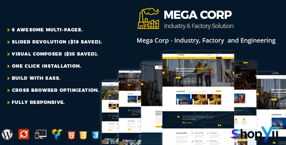MegaCorp v2.3 - Industry & Factory WordPress Theme