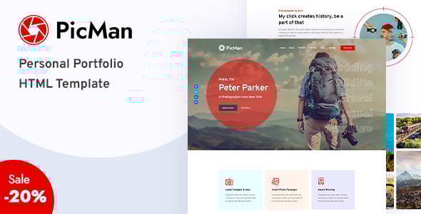 PicMan v1.0 - Personal Portfolio HTML Template
