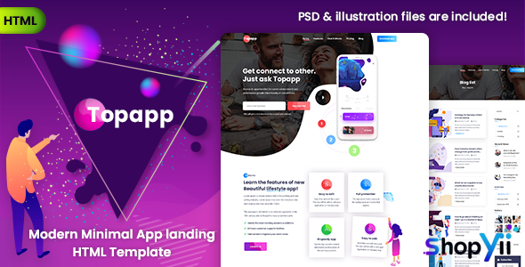 Topapp v1.0 - App Landing Page