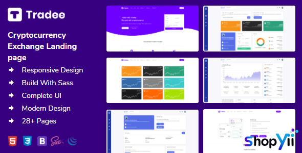 Tradee - Cryptocurrency Exchange HTML Template + Dashboard