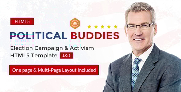 Political Buddies v1.0 - Election Campaign & Activism HTML5 Template
