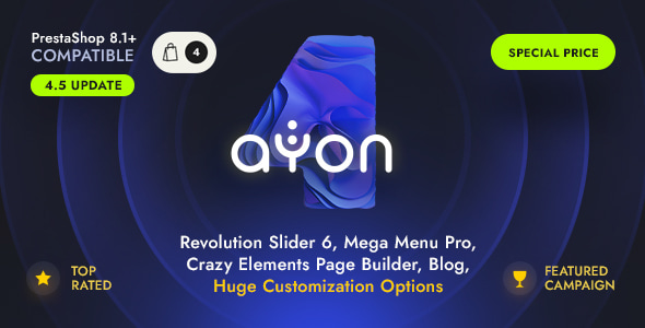 AYON v3.2.1 - Multipurpose Responsive Prestashop Theme