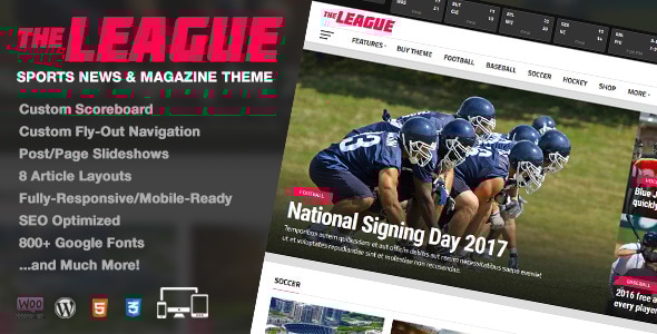 The League v4.1.0 - Sports News & Magazine WordPress Theme