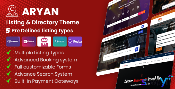 Aryan v1.3.0 - Listing & Directory WordPress Theme