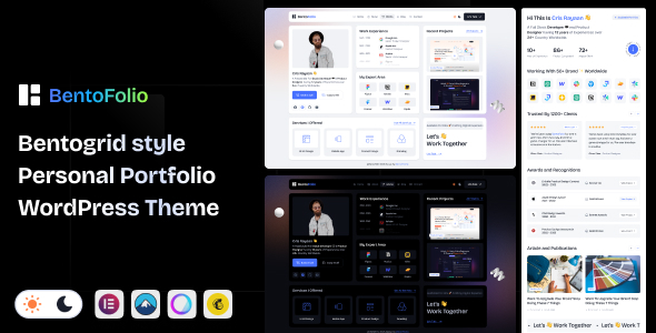 Bentofolio v1.0.1 – Personal Portfolio WordPress Theme