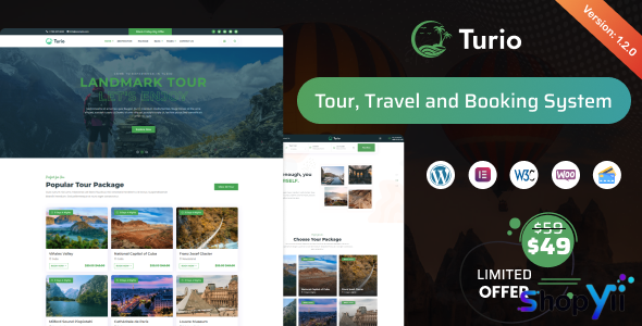 Turio v1.2.0 - Tour and Travel WordPress Theme Tourism Agency