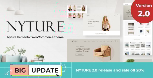 Nyture v1.0.2 - Elementor WooCommerce Theme
