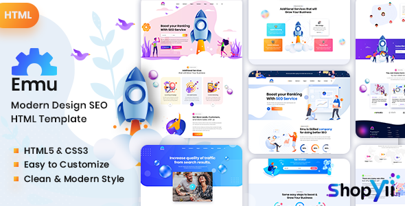 Emu - Marketing Agency HTML Template
