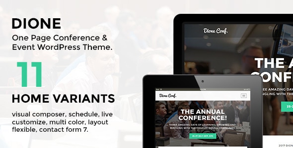 Dione v1.2.2 - Conference & Event WordPress Theme