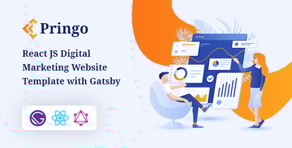 Pringo v1.0 - React JS Digital Marketing Website Template with Gatsby