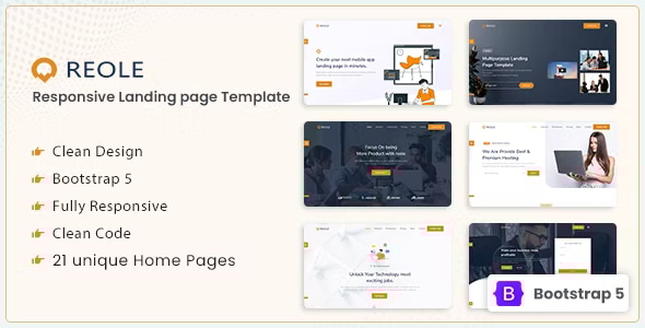 Reole v1.0 - Responsive Landing Page Template