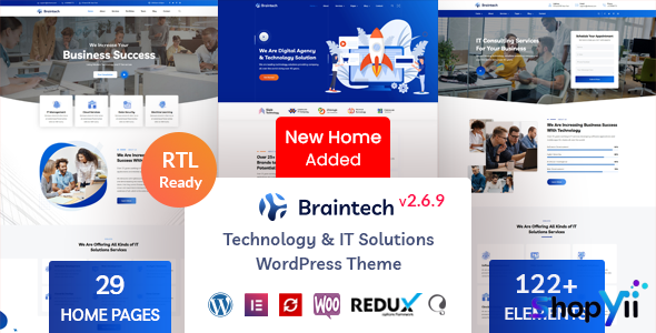Braintech v1.7.1 - Technology & IT Solutions WordPress Theme