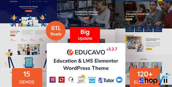 Educavo v2.7.1 - Online Courses & Education WordPress Theme