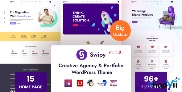 Swipy v1.1.2 - Creative Agency WordPress Theme