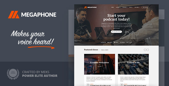 Megaphone v1.2.1 - Audio Podcast WordPress Theme