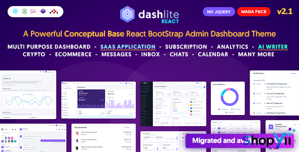 DashLite v1.3.0 - React Admin Dashboard Template