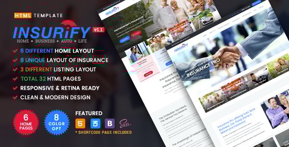 Insurify v1.1 - Ultimate Template for Insurance Agency
