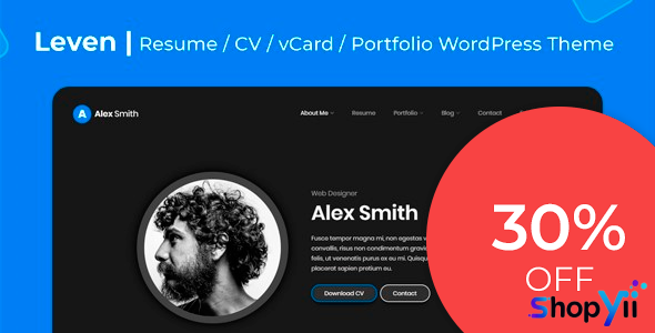 Leven v1.8.1 - CV/Resume Theme