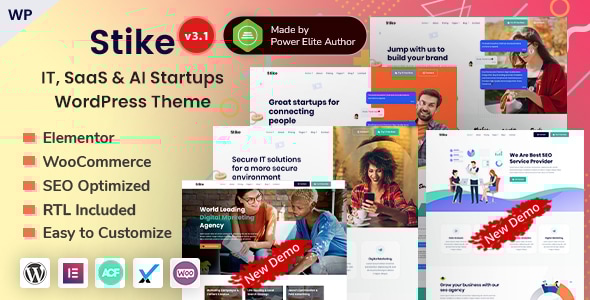 Stike v1.0.0 - IT Startups WordPress Theme