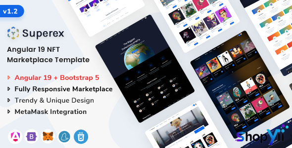 Superex - Angular 17 NFT Marketplace Tempate