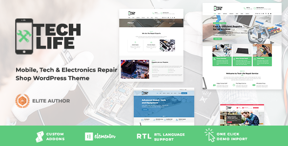 TechLife v7.7 - Mobile, Tech & Electronics Repair Shop WordPress Theme