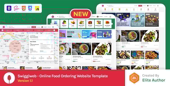 Swiggiweb v1.0 - Online Food Ordering Website Template